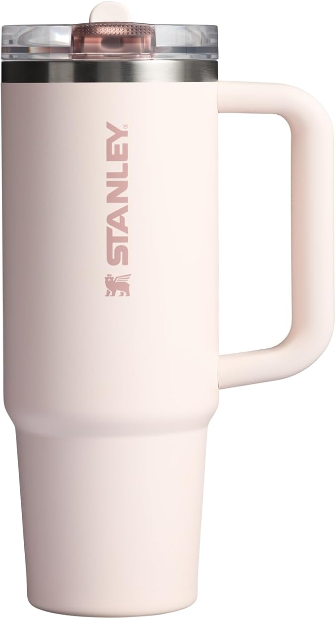 STANLEY Quencher ProTour Flipstraw Tumbler, 30 oz, Rose Quartz | Built-In Straw