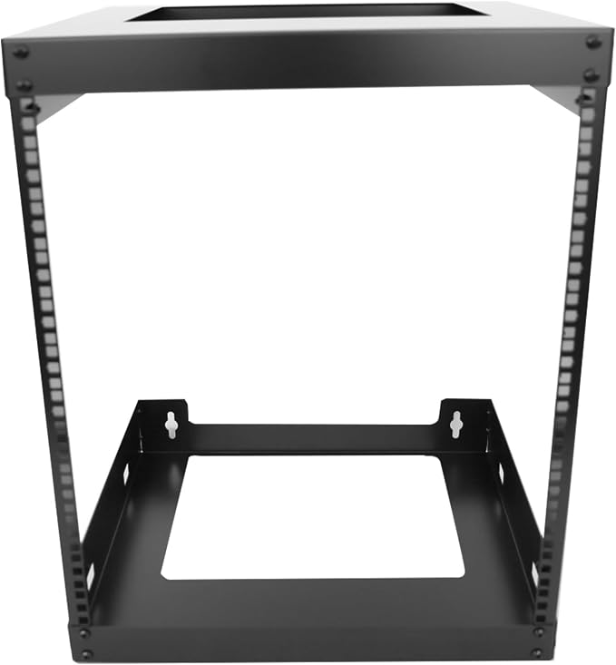 12U Wall Mount Open Frame 19 Inch Server Equipment Rack Wall Mountable Heavy
