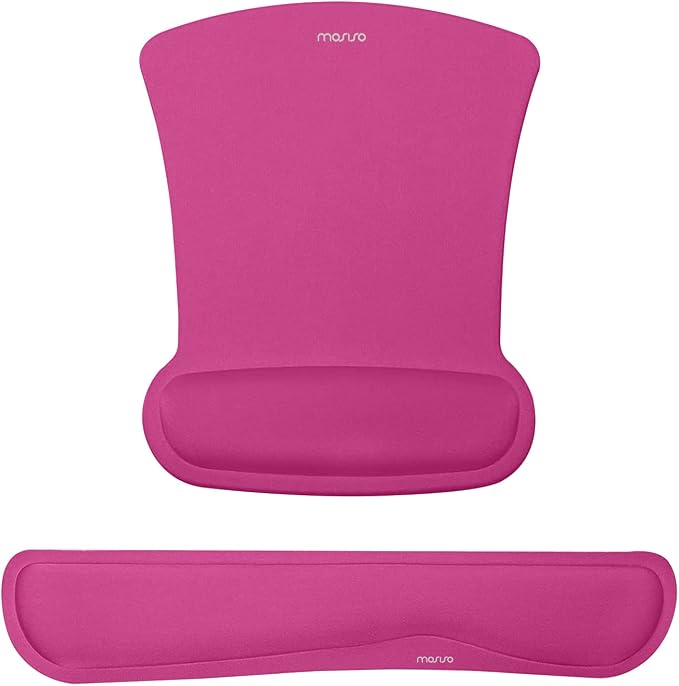 MOSISO Wrist Rest Support for Mouse Pad & Keyboard Set, Ergonomic Mousepad