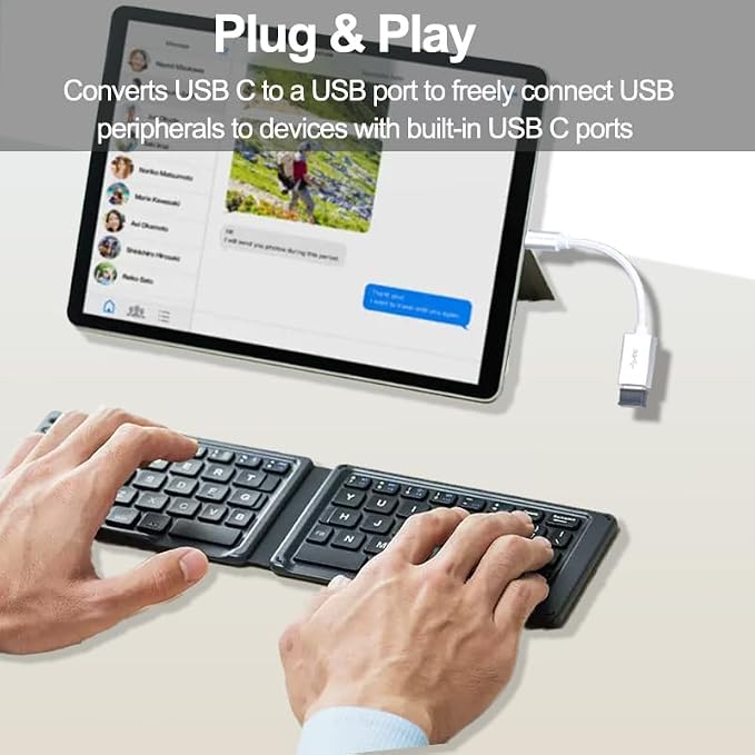 USB C to USB 3.2 Adapter, Transfer up to 10Gbps, Type C to USB(Male-Female OTG