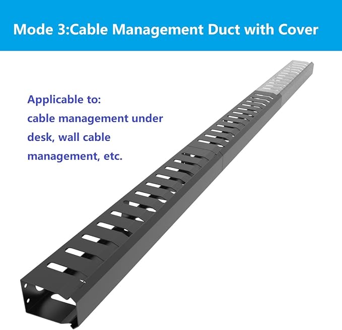 Jingchengmei 2 Pack of All Metal 1U Cable Management Horizontal Rack Mount