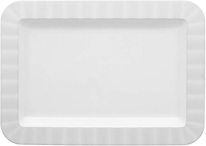 Party Essentials Deluxe Quality Hard Plastic 5 x 7-Inch Rectangular Appetizer