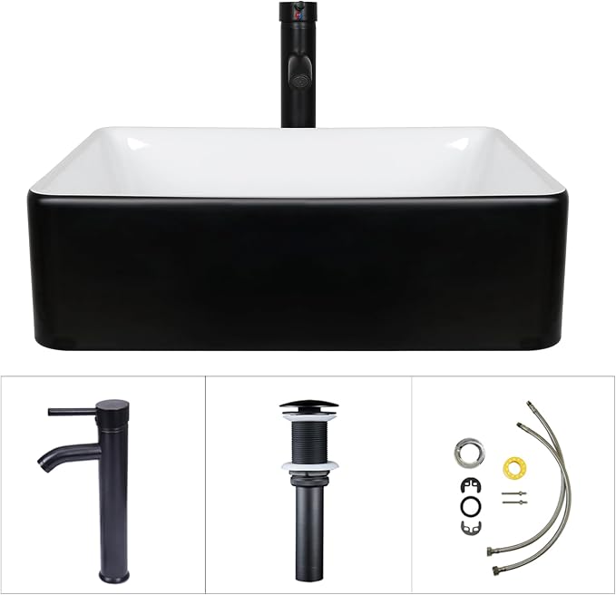 48" White Bathroom Vanity with Marble Texture Top and 4 Drawers