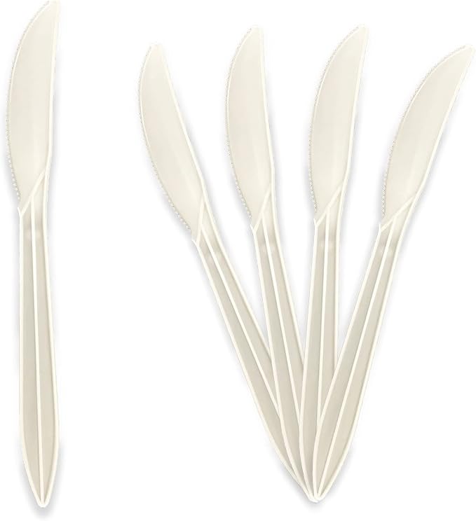 PAMI Medium Weight Disposable Plastic Knives, Bulk Pack