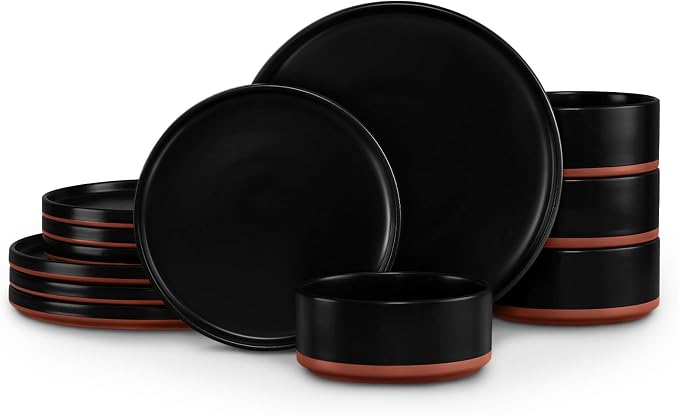 LIANYU 12 Pieces Porcelain Dinnerware Set, Dishes Set