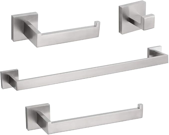 Bathroom Hardware Set Brushed Towel Bar Set Stainless Steel Bathroom