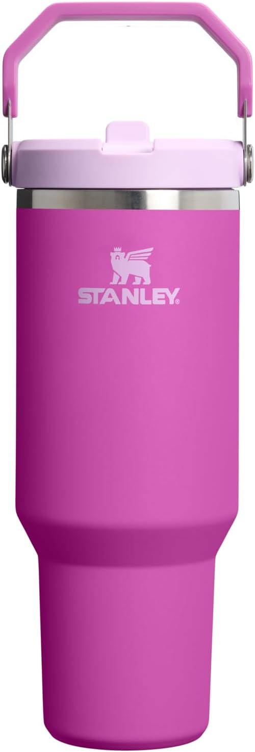STANLEY IceFlow 2.0 Flip Straw Tumbler, 40 oz, Dark Blossom | Easy Carry Handle