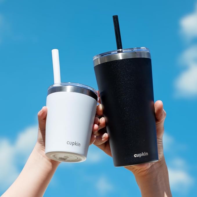 CUPKIN Kids Tumblers, The Original 8 oz Stackable Stainless Steel Kids Cup