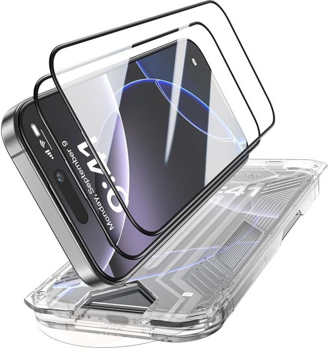 3 Pack for iPhone 16 Plus Tempered Glass Screen Protector:9H+ Durable, Auto