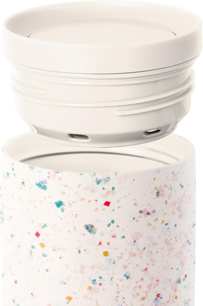 Simple Modern Insulated Travel Coffee Mug 360° Lid | 12oz | Terrazzo | Voyager