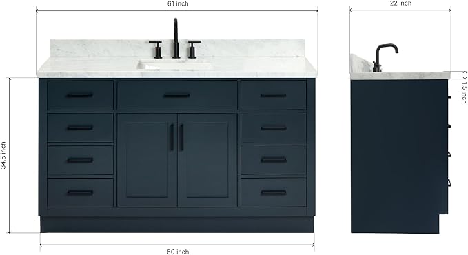 Bathroom Vanity 61" Midnight Blue