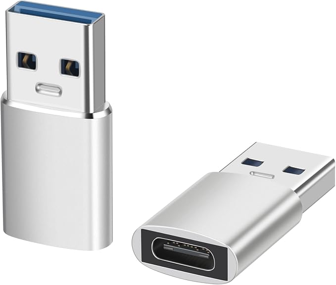 USB A Male to USB C Female OTG Adapter, USB 3.2 GEN2 10Gbps One-Sided