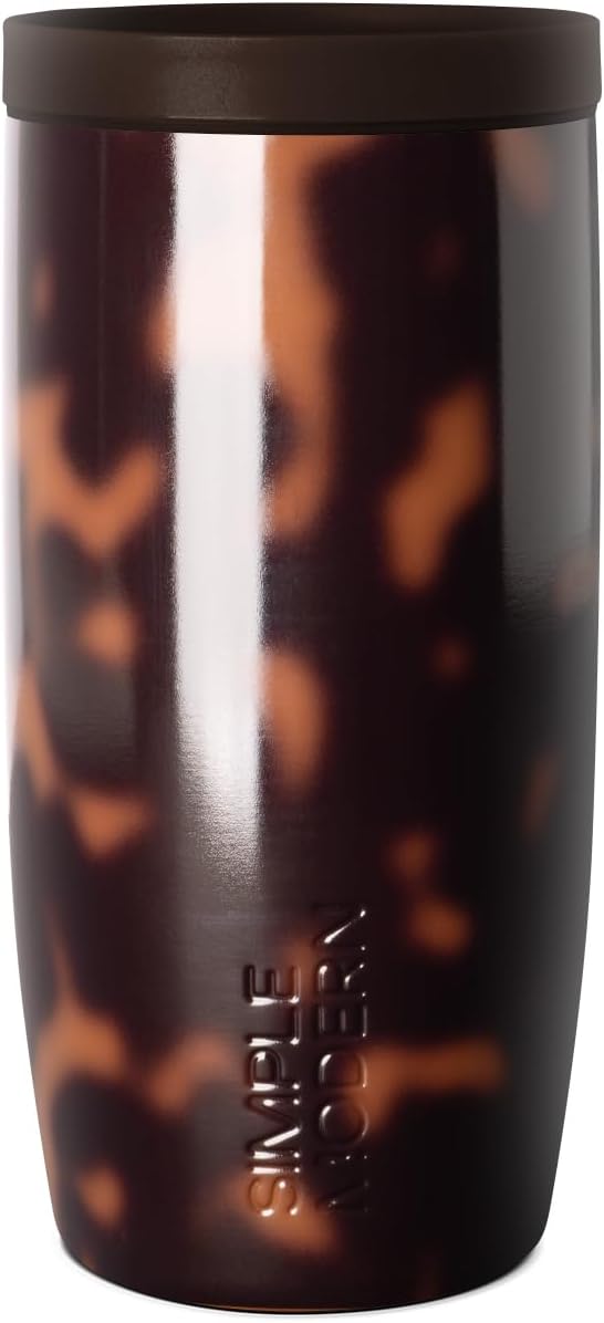 Simple Modern Insulated Travel Coffee Mug 360° Lid | 16oz | Tortoise | Voyager