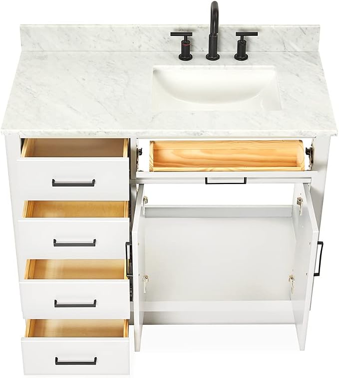 Hepburn 43 Inch Single Sink Bathroom Vanity in White