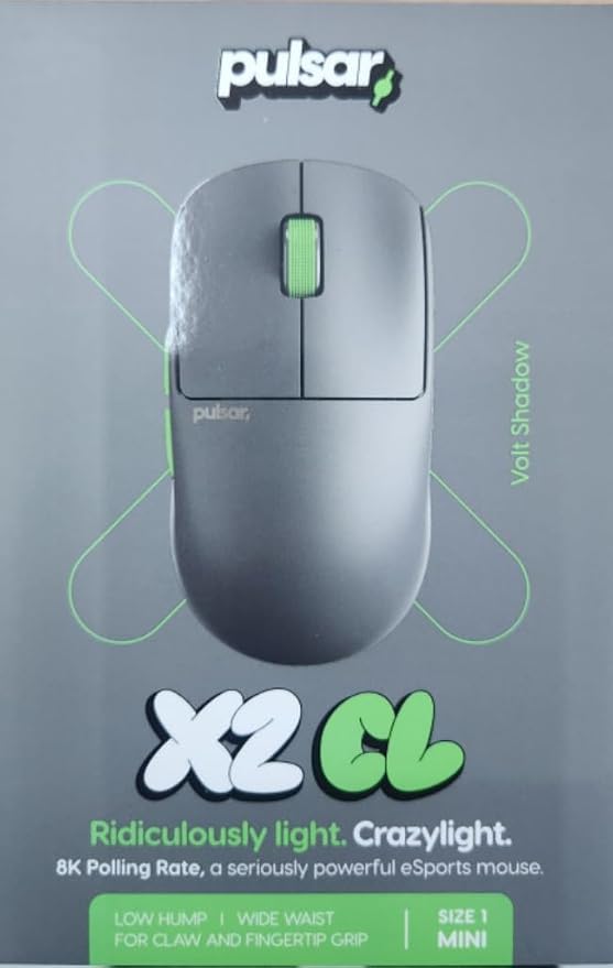 Pulsar Gaming Gears X2 Crazylight Wireless Gaming Mouse, Ultra Lightweight 1.23