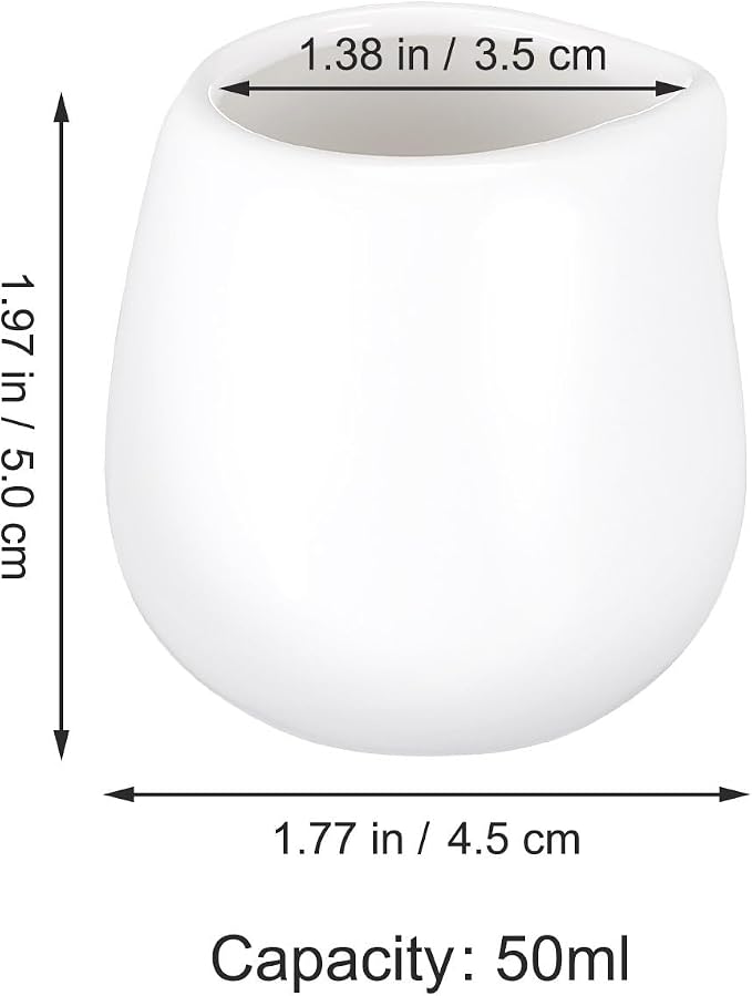 ULTECHNOVO 12 Pcs Ceramic Creamer Pitchers, Mini Milk Jugs