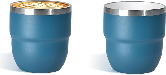 CHLJAR Espresso Cups, 4oz Insulated Espresso Cup Set of 2, Espresso Shot Cups