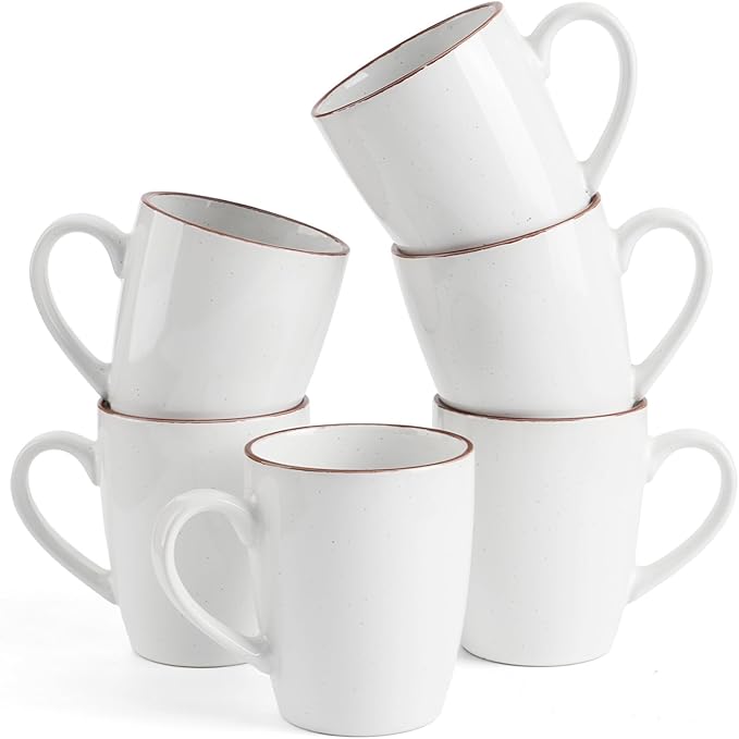 famiware Venus Coffee Mugs Set of 6, 13 oz Ceramic Stoneware Mug Cup Set |