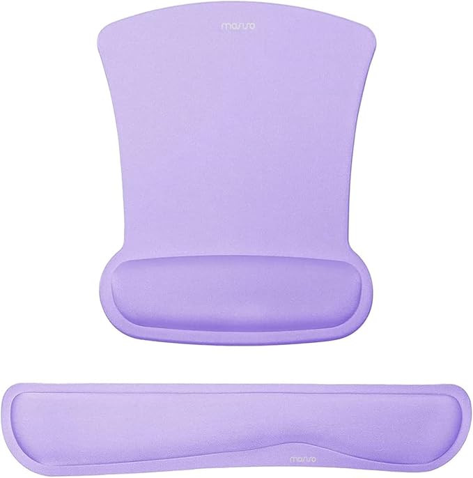 MOSISO Wrist Rest Support for Mouse Pad & Keyboard Set, Ergonomic Mousepad