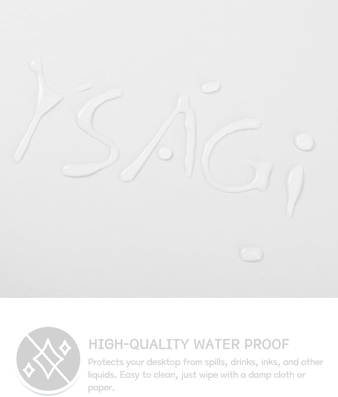 YSAGi Non-Slip Leather Desk Pad L Size, Waterproof Laptop Computer Desk