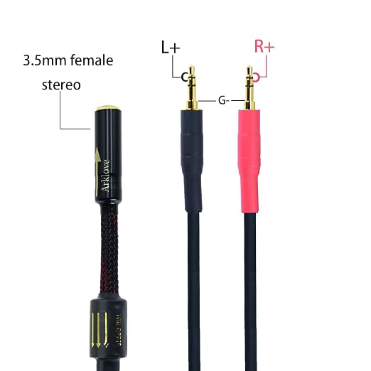 Arklove 15ft Shielded 1/8" aux Input 3.5mm Female to 2X 3.5 Output Splitter