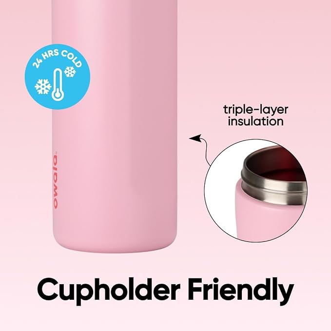 Owala FreeSip Stainless Steel Water Bottle 32 oz Angel Food Cake