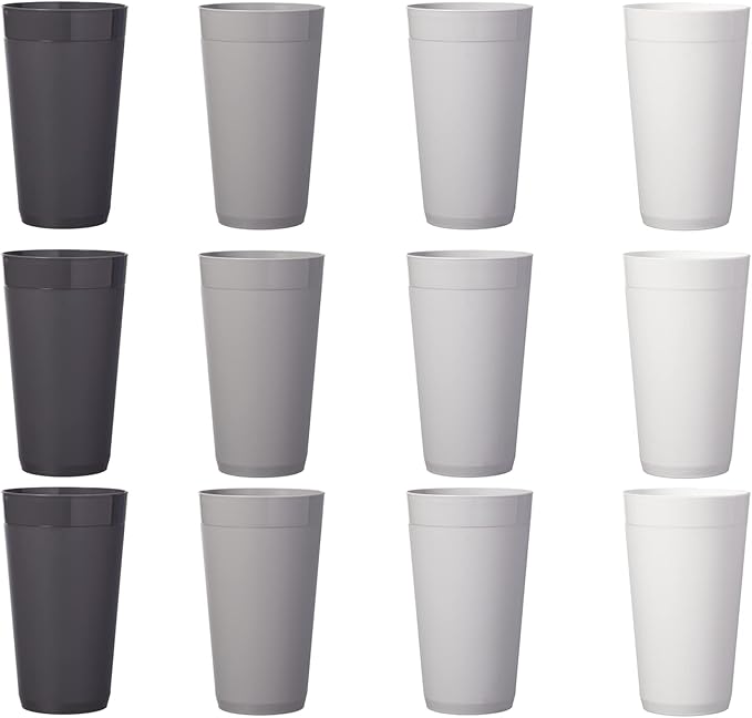 US Acrylic Newport 20 ounce Unbreakable Plastic Stackable Water Tumblers in