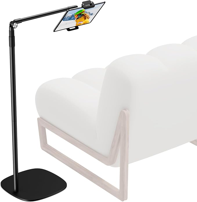 elitehood iPad Stand Floor, Height Adjustable Tablet Floor Stand
