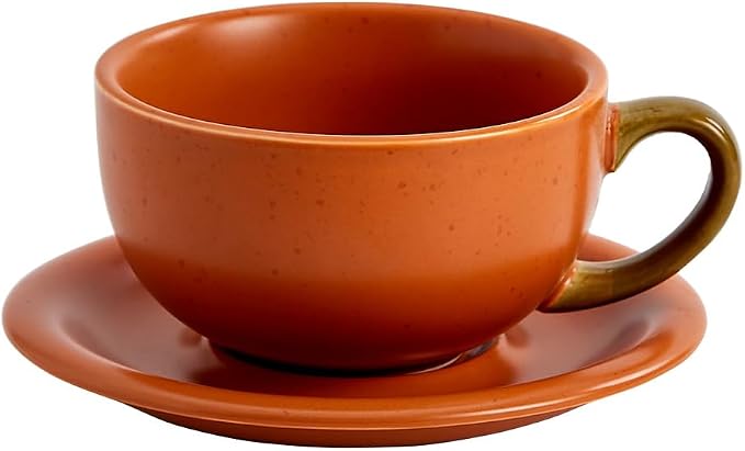 Coffeezone Vintage Design 12 oz Ceramic Latte Art Cappuccino Barista Cup