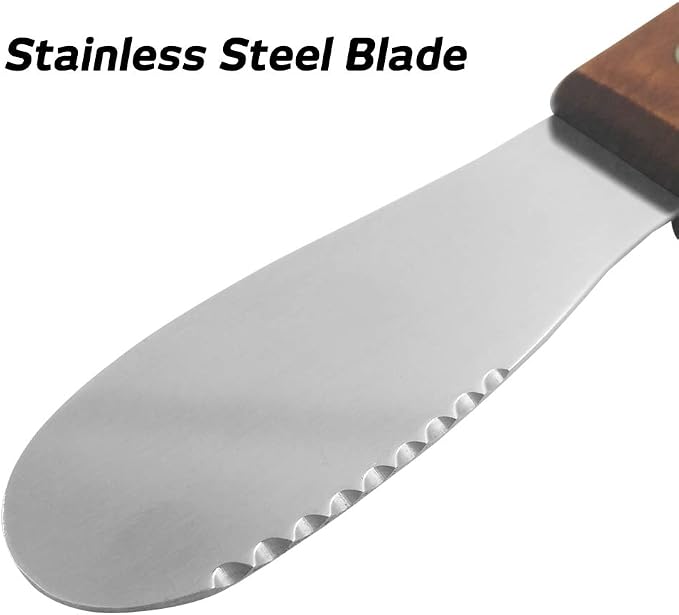 DaKuan 8 Pack Stainless Steel Straight Edge Wide Butter Spreader