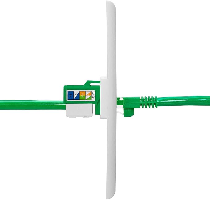 Cmple - RJ45 Keystone Jack 90 Degree Cat5e Keystone Jack Insert Punch Down RJ45