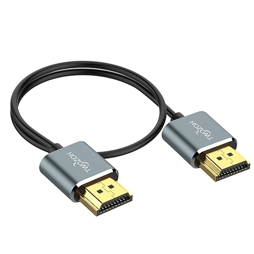 Twozoh Ultra-Thin Long HDMI to HDMI Cable 15FT, Hyper Slim HDMI 2.0 Cable