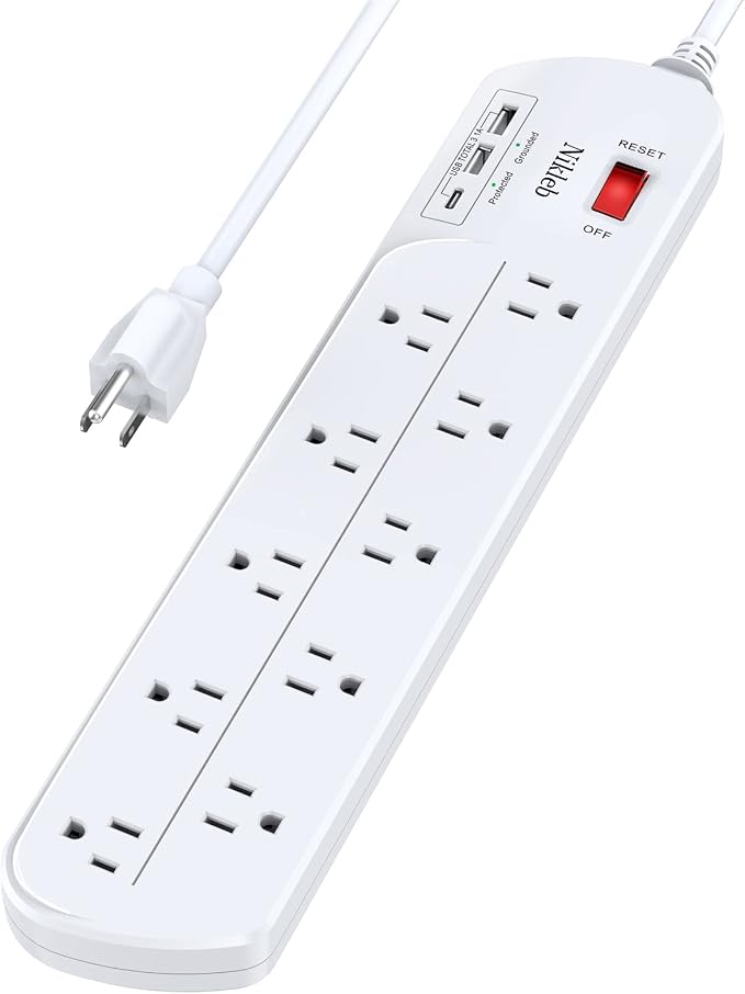 Long Power Strip, Heavy Duty Extension Cord