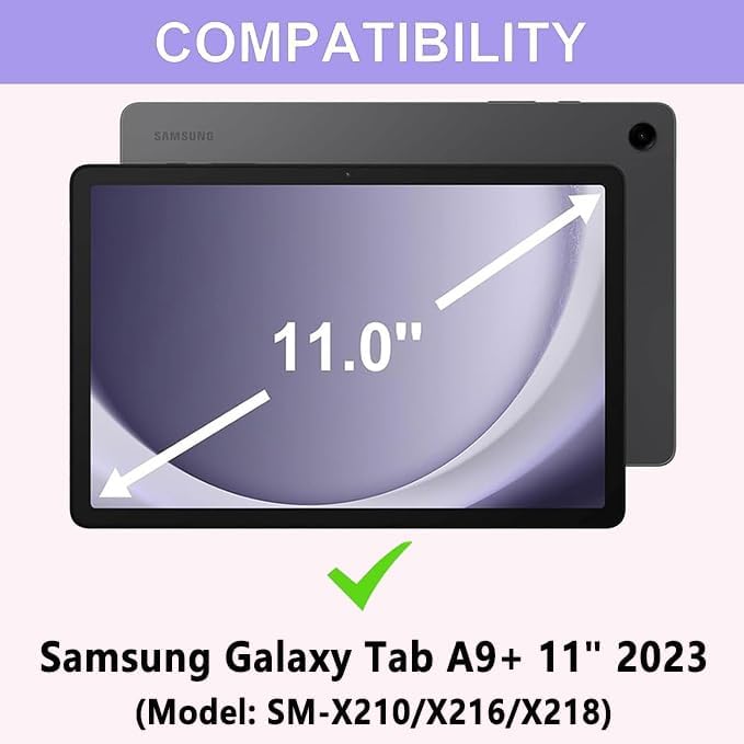 Keyboard Case for Samsung Galaxy Tab A9 Plus 5G 11 inch 2023, 7 Color Backlit