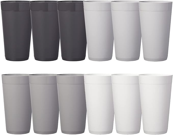 US Acrylic Newport 20 ounce Unbreakable Plastic Stackable Water Tumblers in