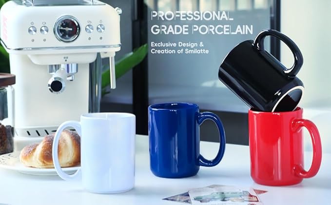 16 OZ Coffee Mug, Classic Blank Ceramic Cup