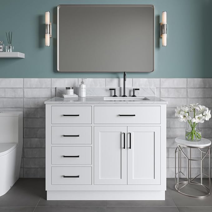 Hepburn 43 Inch Single Sink Bathroom Vanity in White