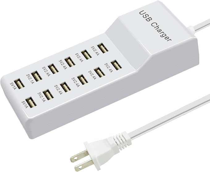 USB Charging Station with 12 Port Power Strip Fast Charging hub