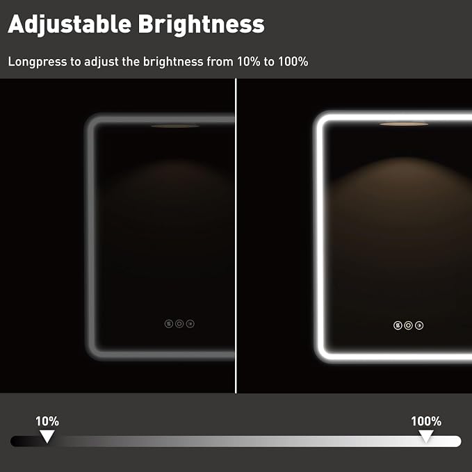 Medicine Cabinet with LED Lights and Mirror