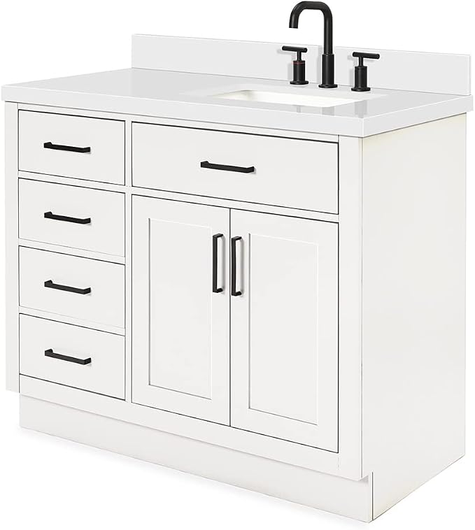 Bathroom Vanity 43" White