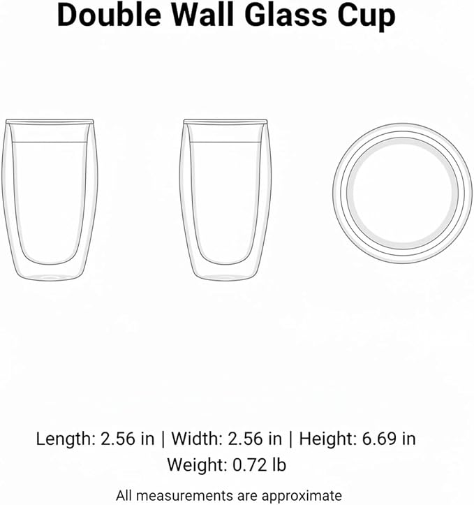 Double Wall Borosilicate Glass Mug