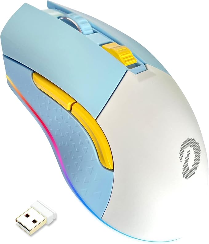 DAREU Wireless Wired Gaming Mouse Dual-Mode Rechargeable 7 Programmable Buttons