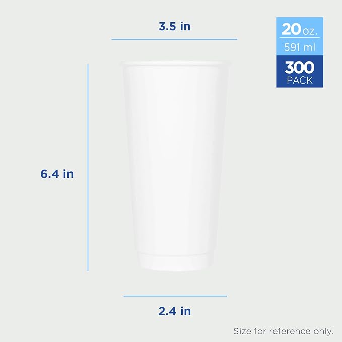 Karat C-KIC520W 20 oz. Insulated Paper Hot Cups