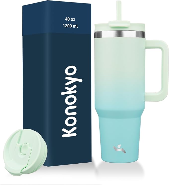 Konokyo 40 oz Insulated Tumbler Water Bottle