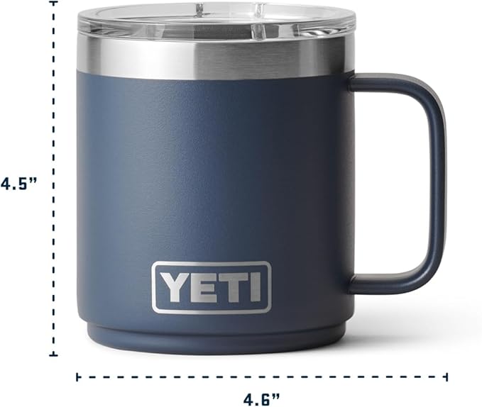 YETI Rambler 10 oz Ceramic Lined Stackable Mug, Vacuum Insulated, Stainless