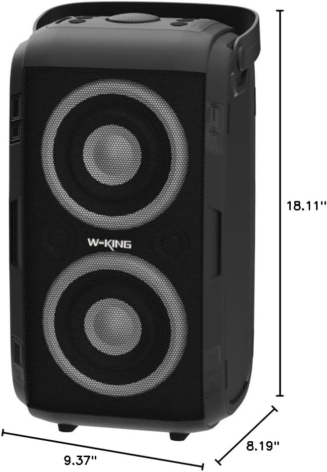 W-KING Party Loudest Portable Bluetooth Speaker Wireless Boom Box, 180W Max Big