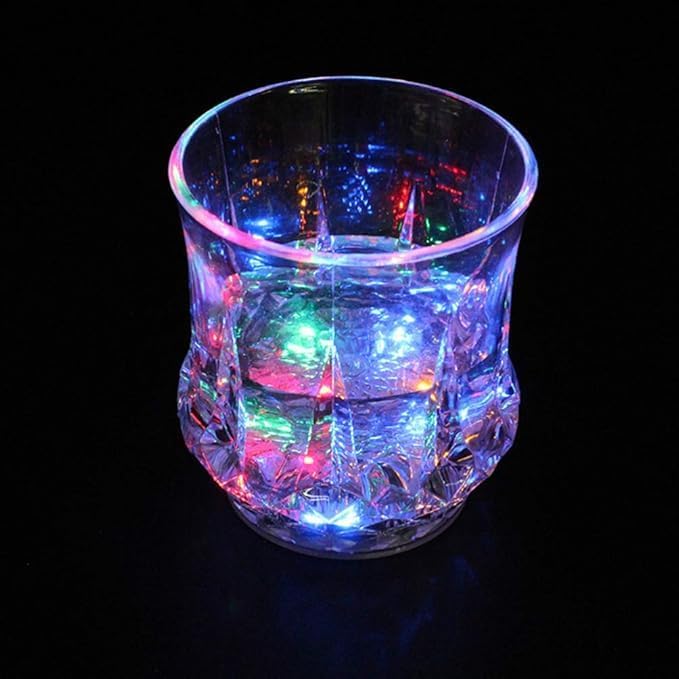Flash Light Up Cups Glowing LED Beer Wine Whisky Liquor Crystal Glasses Tumbler