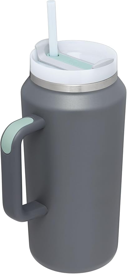 STANLEY Quencher H2.0 Flow State Tumbler, 64 oz, Charcoal | Handle and Straw |