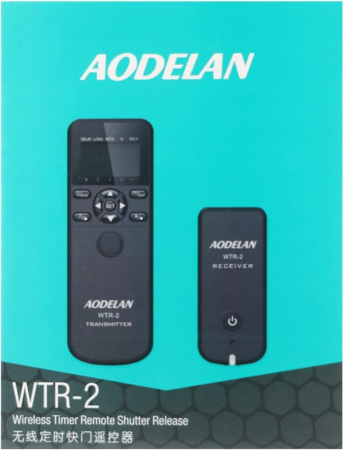 AODELAN Camera Intervalometer Wireless Shutter Release Timer Remote Control
