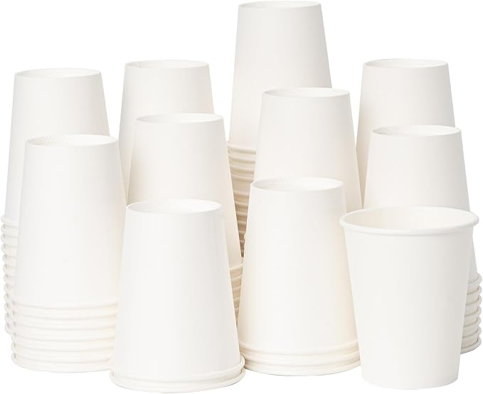 YEEHAW 8 oz 500 Pack Coffee Cups White Paper Cups |